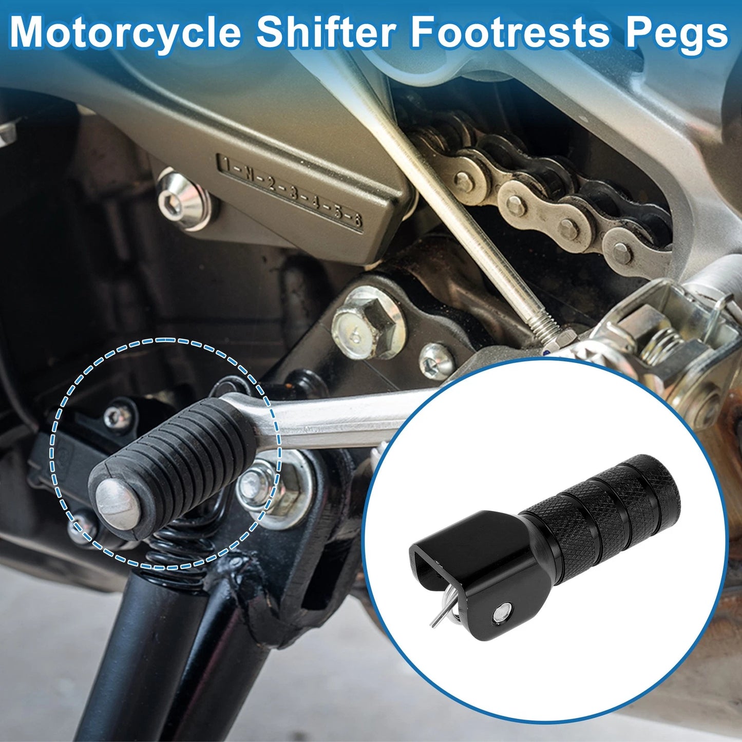 Cylinder Square Motorcycle Shifter Footrests Pegs 1 Pc for Suzuki RMZ