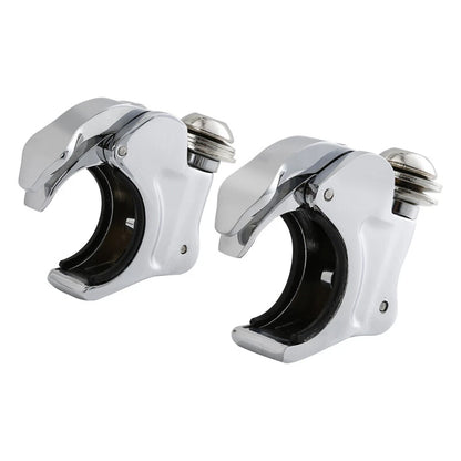 Chrome 39mm Forks Quick Release Windshield Clamps for Harley Dyna, Sportster