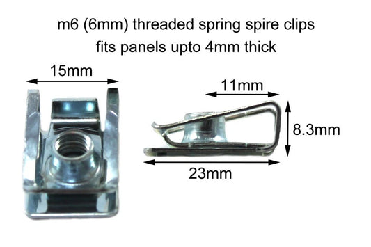 10x M6 Metal Fork Clips Panel Bolts for Honda CBR Suzuki R1