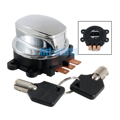 Chrome Ignition Key Switch for Harley-Davidson Softail Standard FXST (2000-2010)