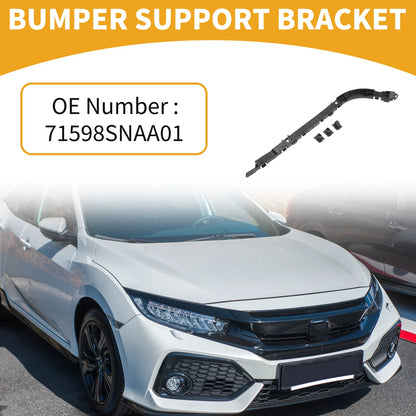 LH Rear Bumper Support Bracket for Honda Civic (2006-2011) 1 Pc Black ABS