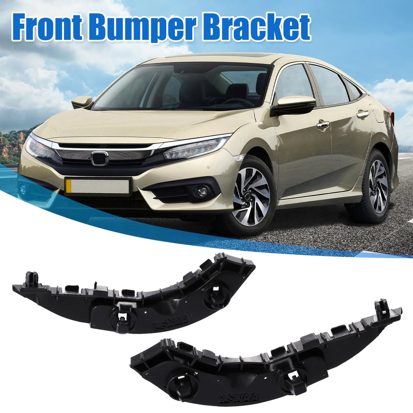 Front Bumper Bracket for Honda Civic 2006-2011 2 x Left Right Side Retainers