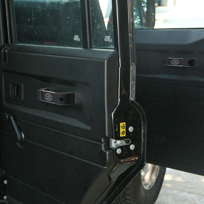 2 x Black Aluminium Interior Door Grab Handles for Land Rover Defender (1990-2016)
