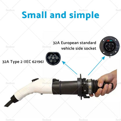 32A J1772 Type 1 to Type 2 EV Adapter for Audi A3 (2013-2020)