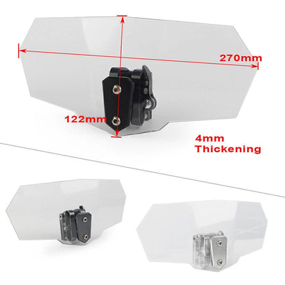 Clear Adjustable Windshield Extension Spoiler Deflector for Universal (N/A)