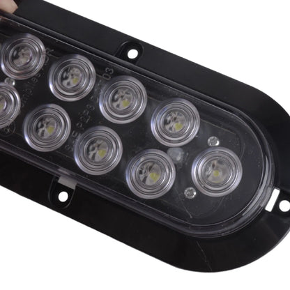 Oval White Trailer Lights 10 LED Sealed Stop Turn Tail for Truck