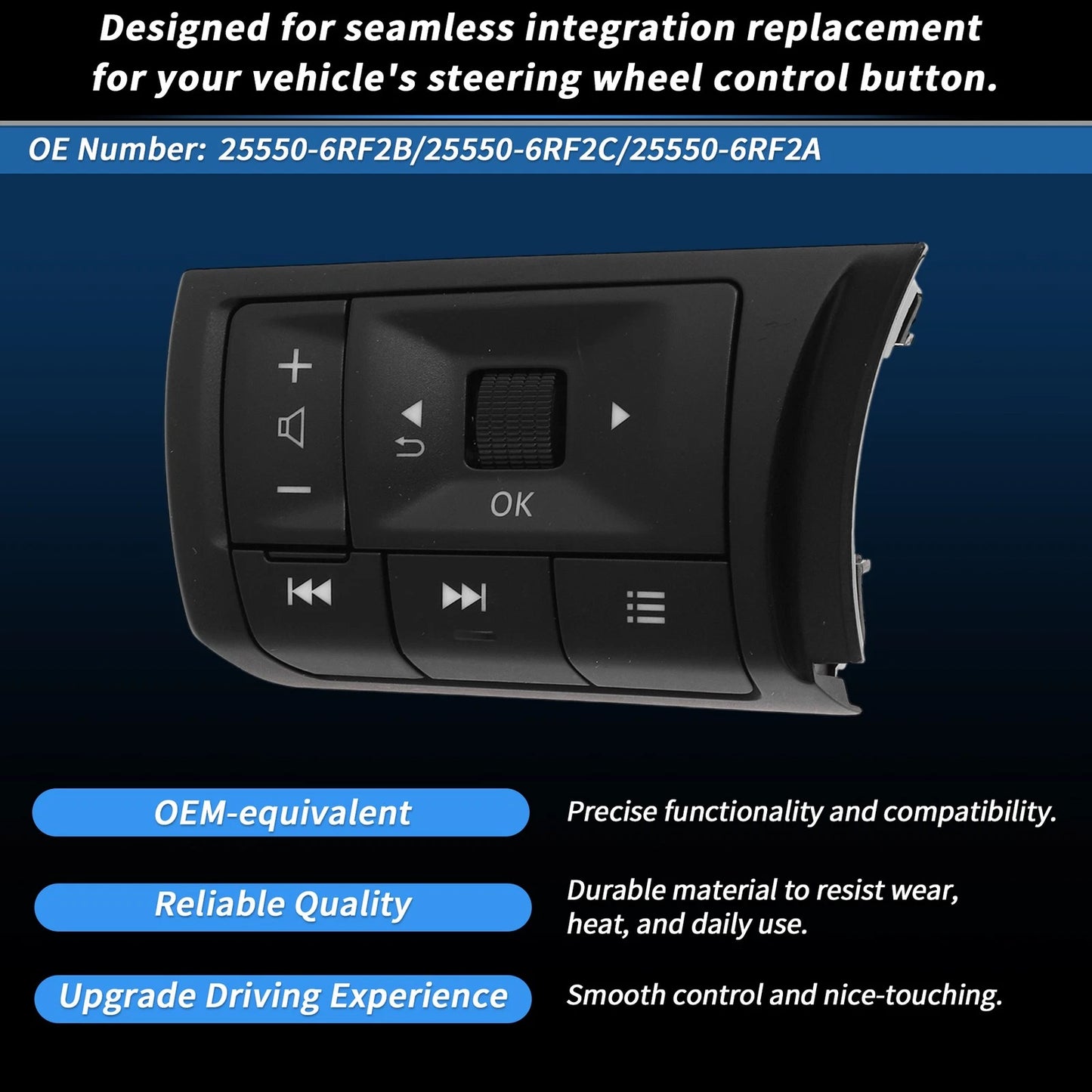 Steering Wheel Cruise Control Switch for Nissan Rogue Pathfinder (2008-2023)