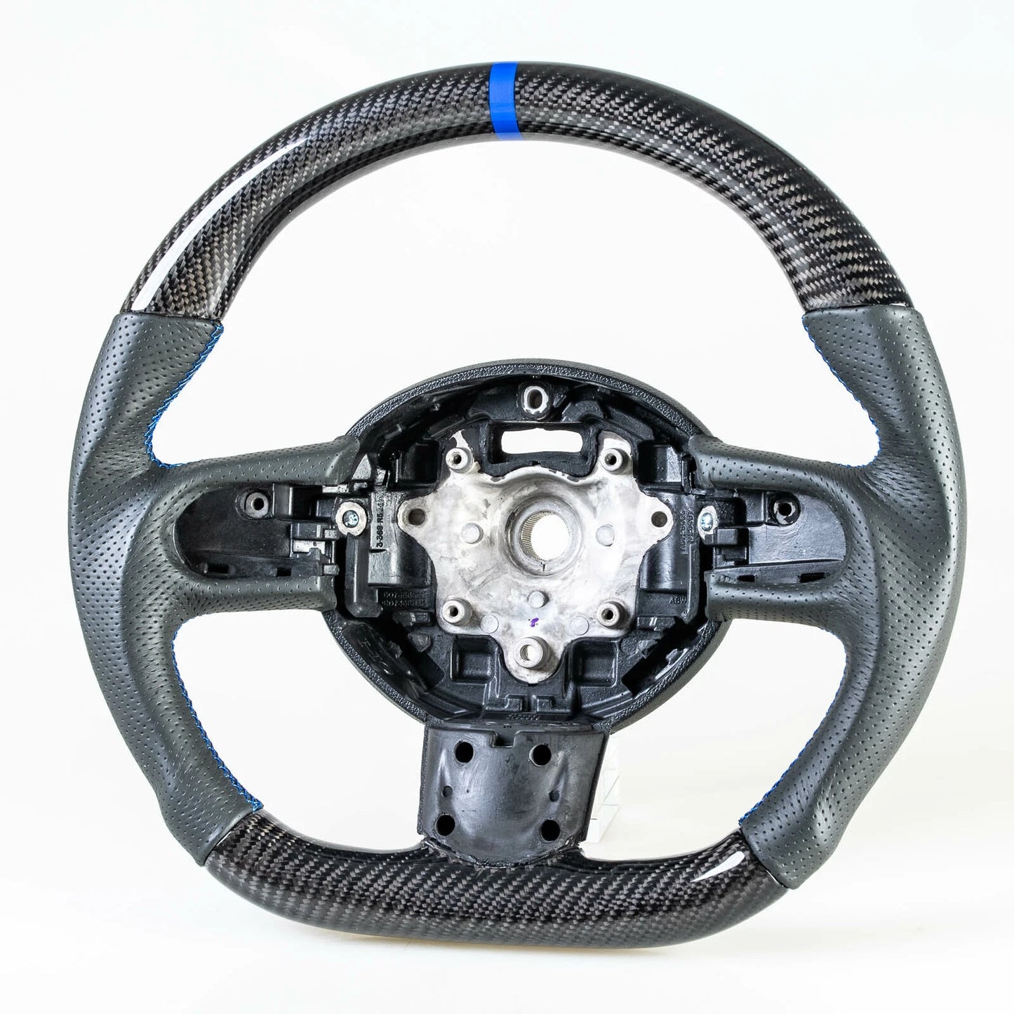 Flat Bottom Carbon Leather Steering Wheel for Mini R55 R56 R57 R58 R60 R61 (2006-2019)