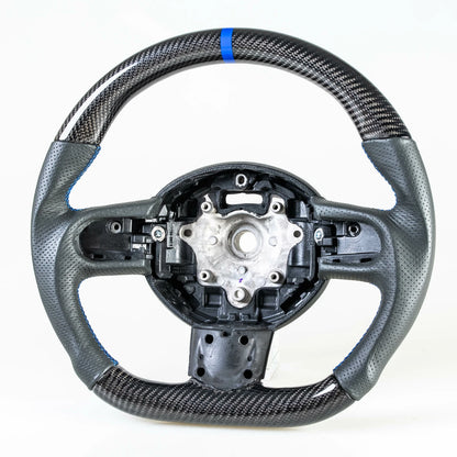 Flat Bottom Carbon Leather Steering Wheel for Mini R55 R56 R57 R58 R60 R61 (2006-2019)