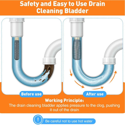 Drain Cleaning Bladder 1"-2" for Main Drains Unclogs Stubborn Blockages