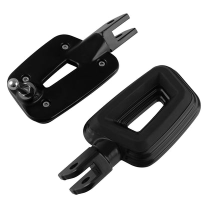 Black Driver Rider Foot Pegs for Harley Softail Fat Bob 2018-2025