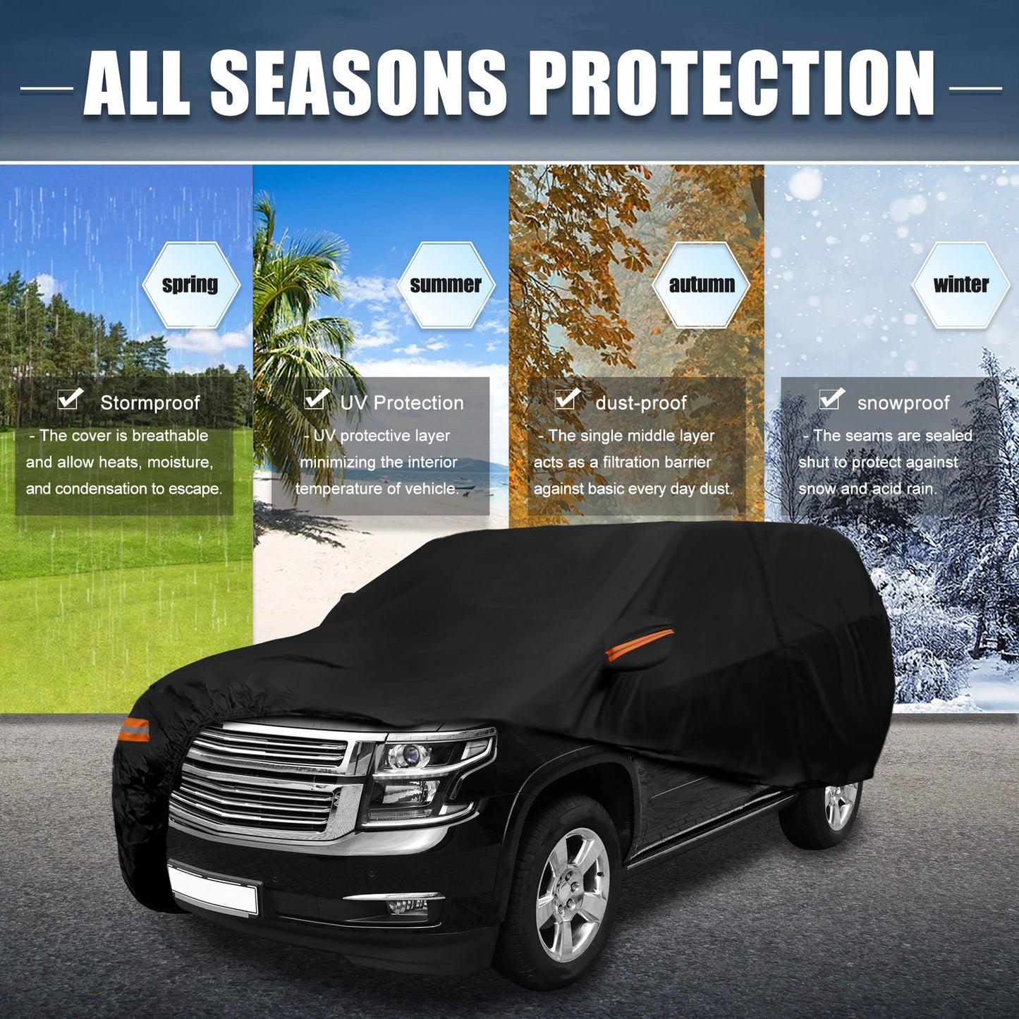 Waterproof Aluminum Film Vehicle Cover for Chevrolet Tahoe (2007 - 2020)