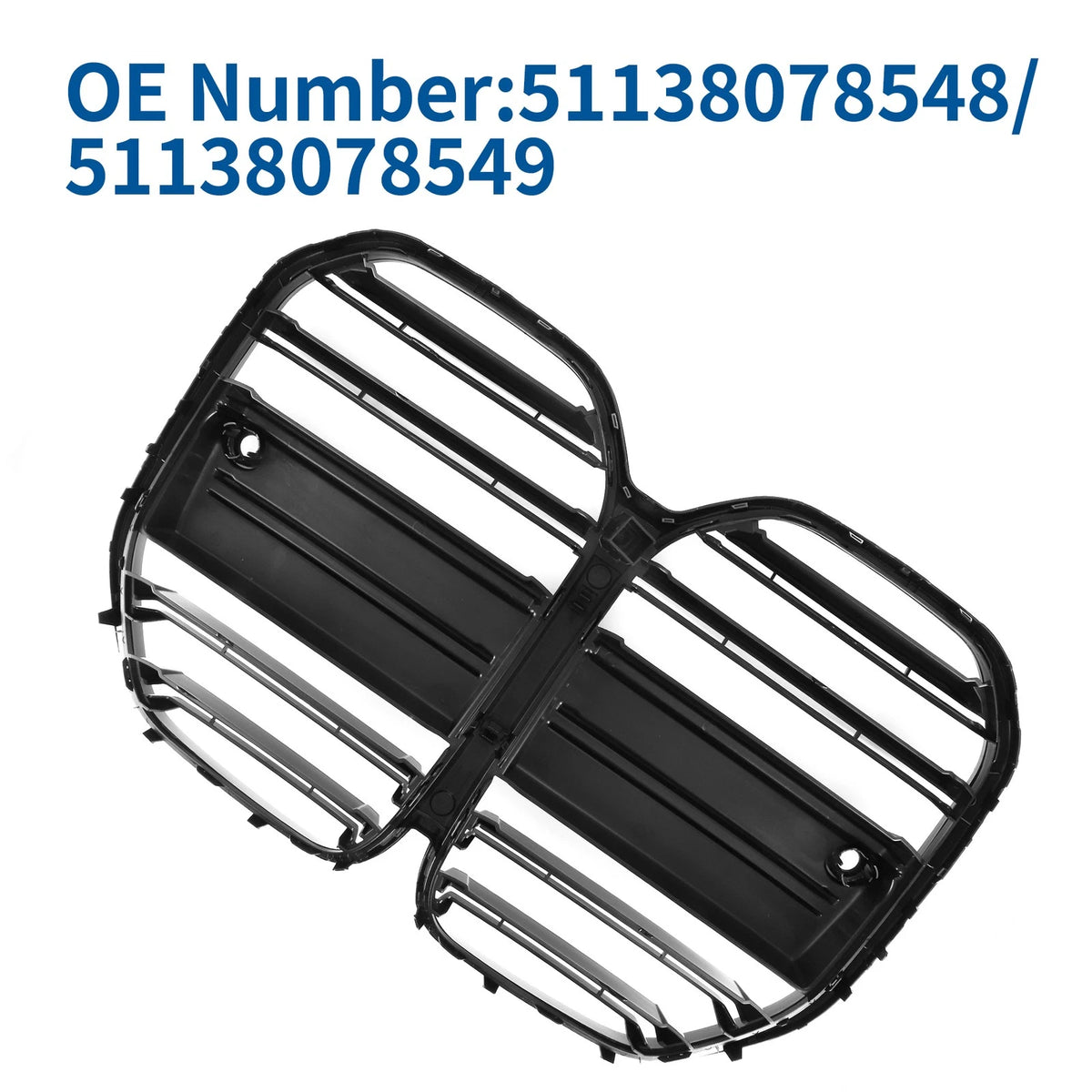 Front Upper Bumper Grille for BMW 4 Series G22 (2021-2023) Black Double Slat