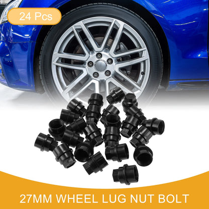 Wheel Lug Nut Bolt 24 Pcs Plastic Black for Chevrolet Blazer
