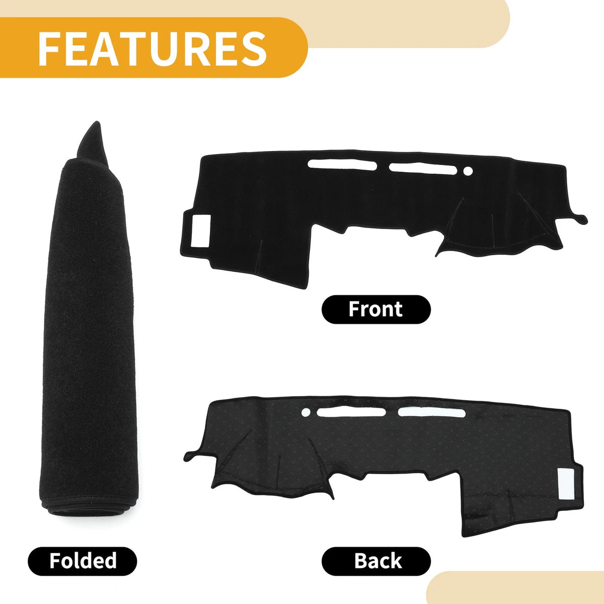 Dashboard Cover Black for Toyota Hilux 150 Series SR SR5 (2005-2015)