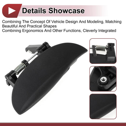 Exterior Door Handle for Hyundai Atos Rear Left Black ABS (2000-2003)