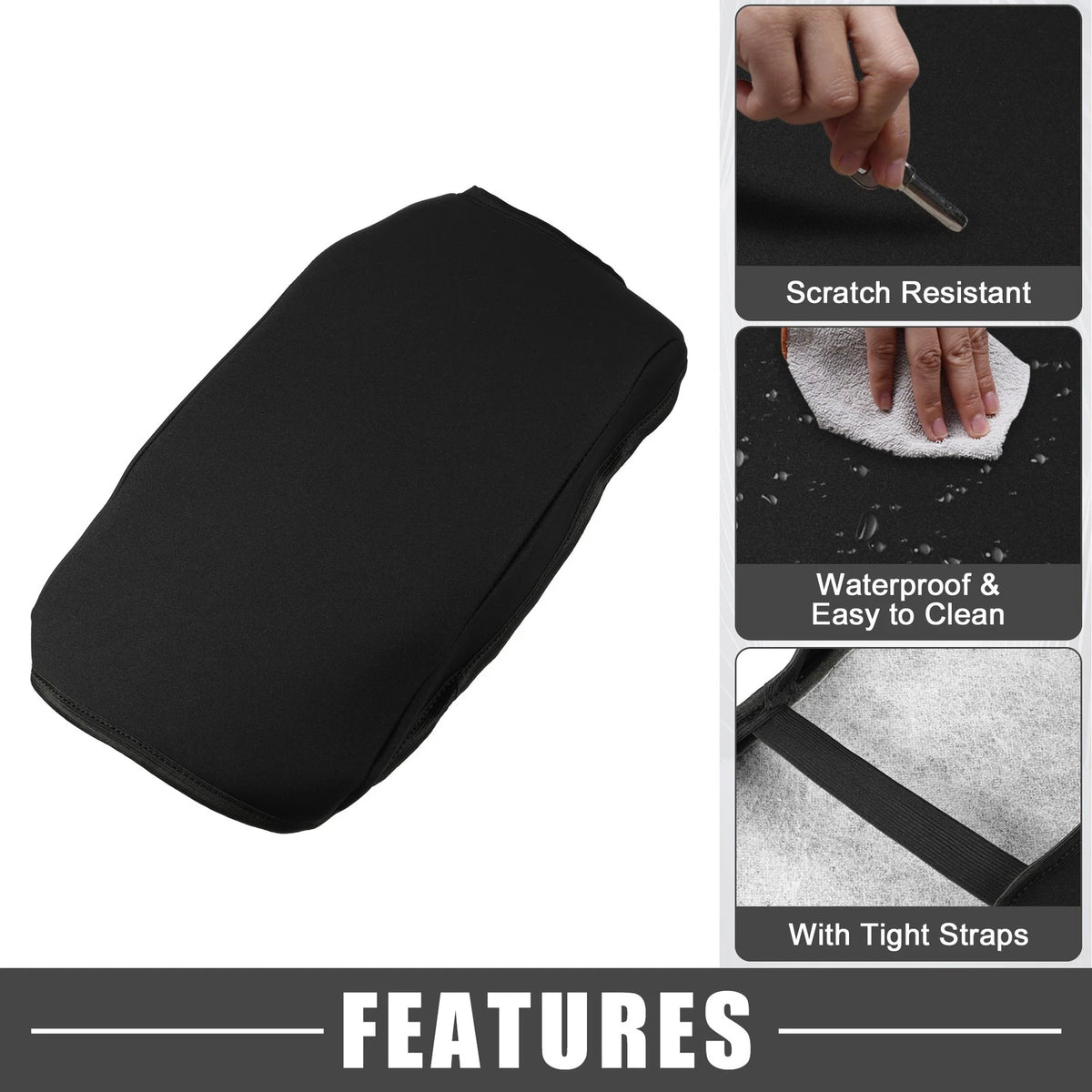 Car Center Console Armrest Cover for Toyota Camry (2012-2017) Black 1 x