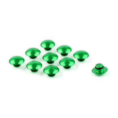 10 x M8 Green Protective Caps for Motorcycle Screws & Bolts