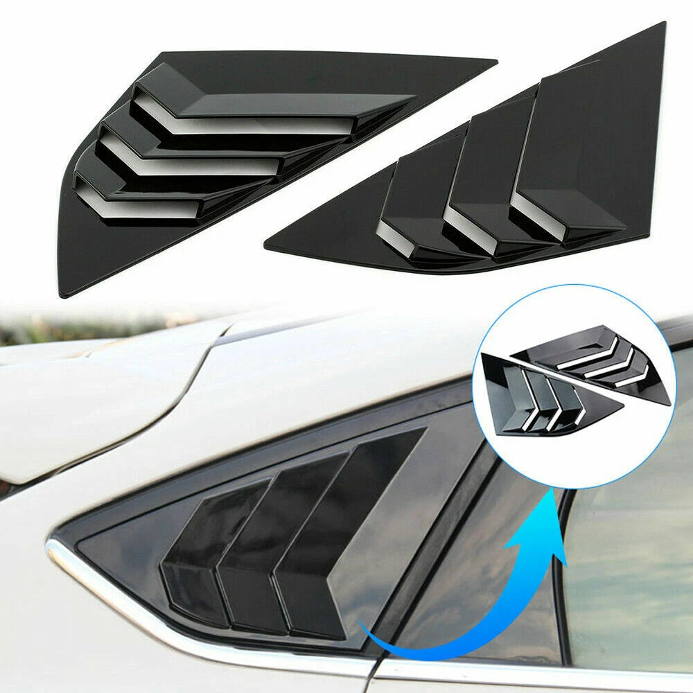 ABS Black Window Louvers Vent Cover for Ford Focus ST RS MK3 (2012–2018)