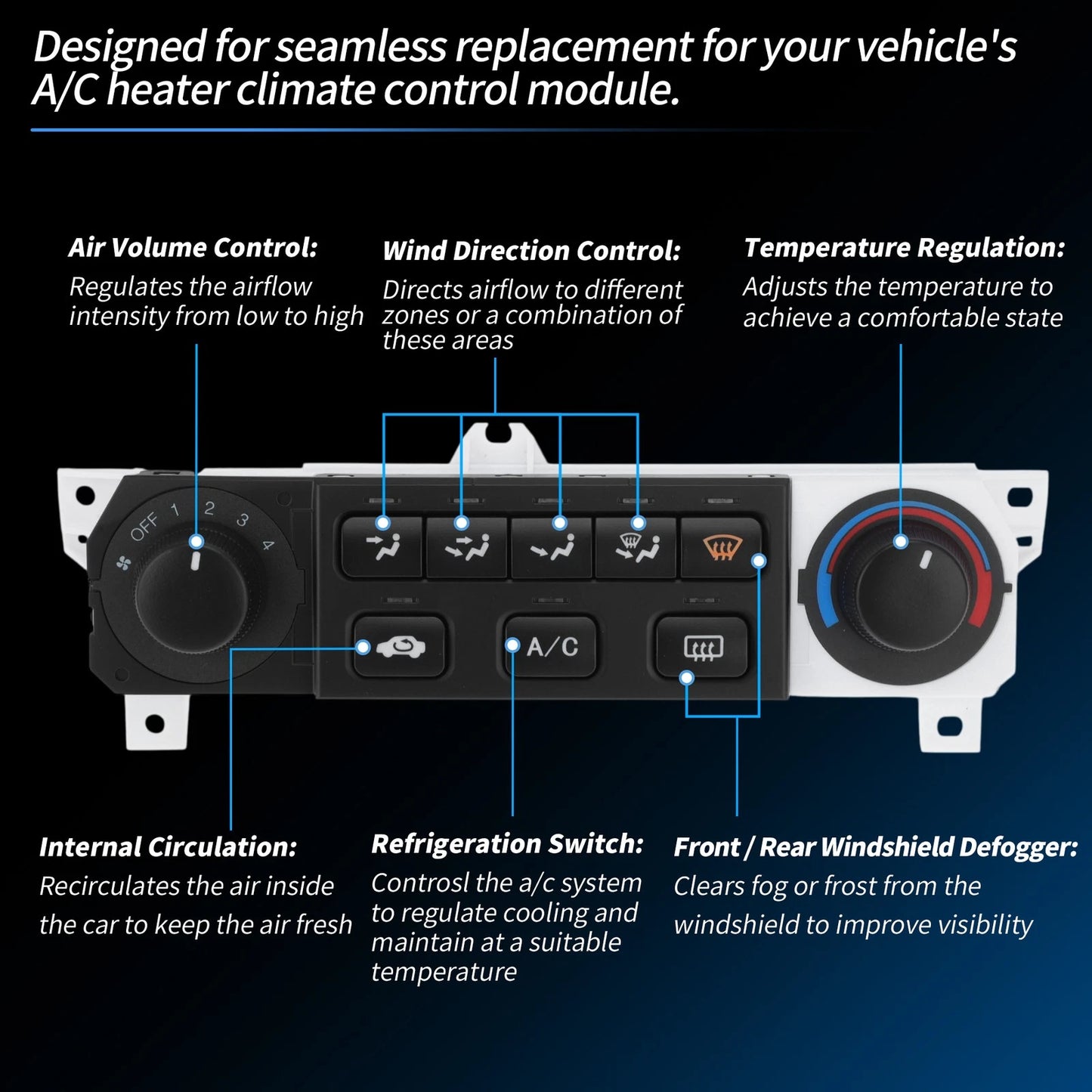 A/C Heater Climate Control Module for Honda Odyssey (1998-2004)