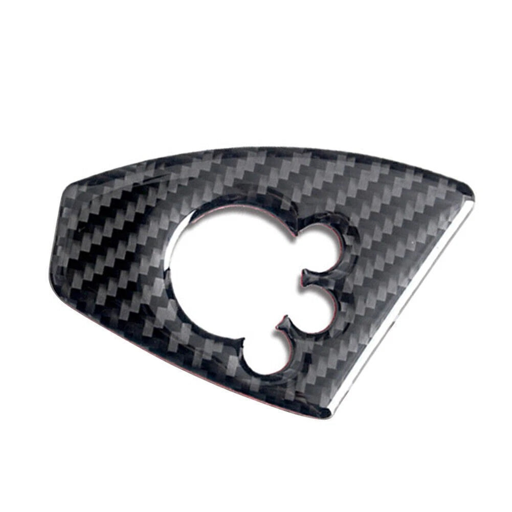 Black Carbon Fiber Interior Door Lock Button Cover Trim for Audi TT TTRS (2008-2014)