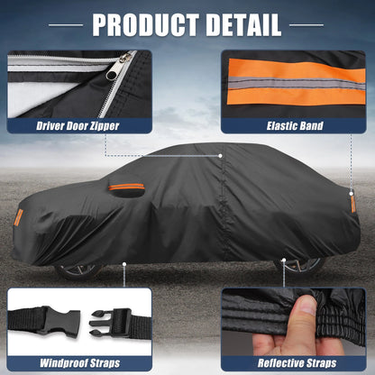 Waterproof Aluminum Film Car Cover for Toyota Camry (2007-2022) Black