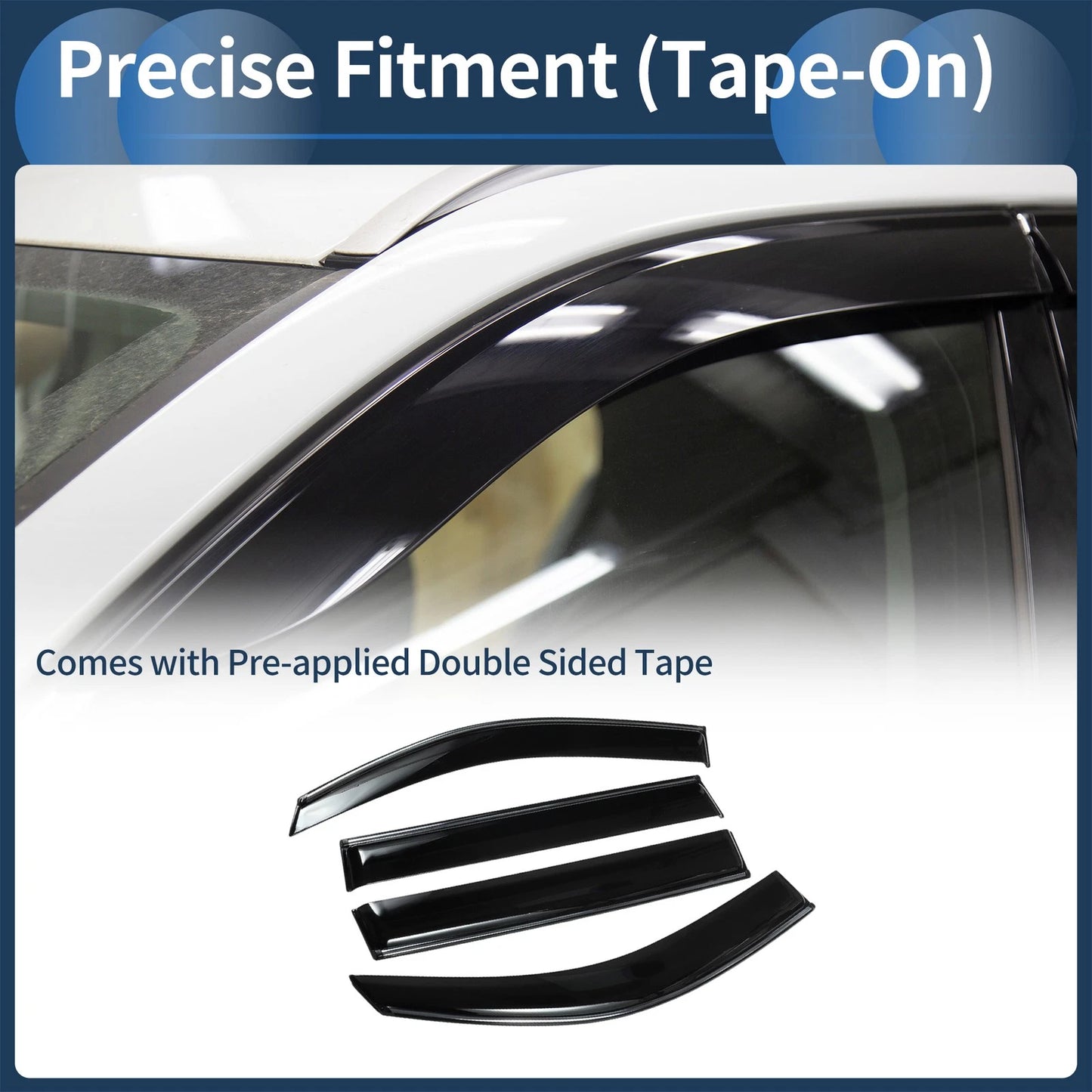 Window Deflectors 1 Set for Toyota Highlander (2008)