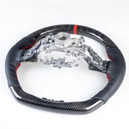 Carbon Flat Bottom Leather Steering Wheel for Honda Civic (2022-2024)