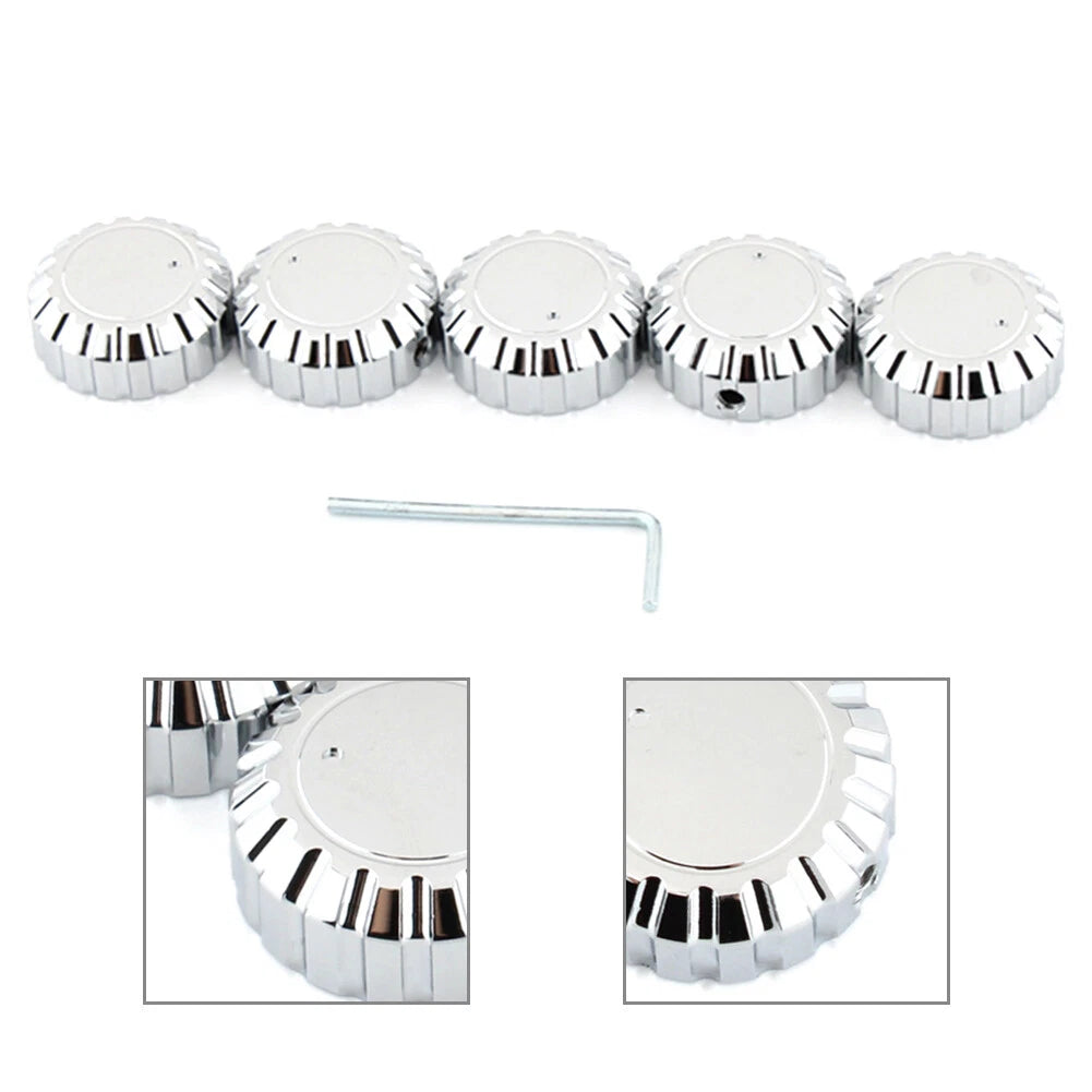 5Pcs Chrome Aluminum Radio Knobs for Honda GL1500 Goldwing (1988-2000)