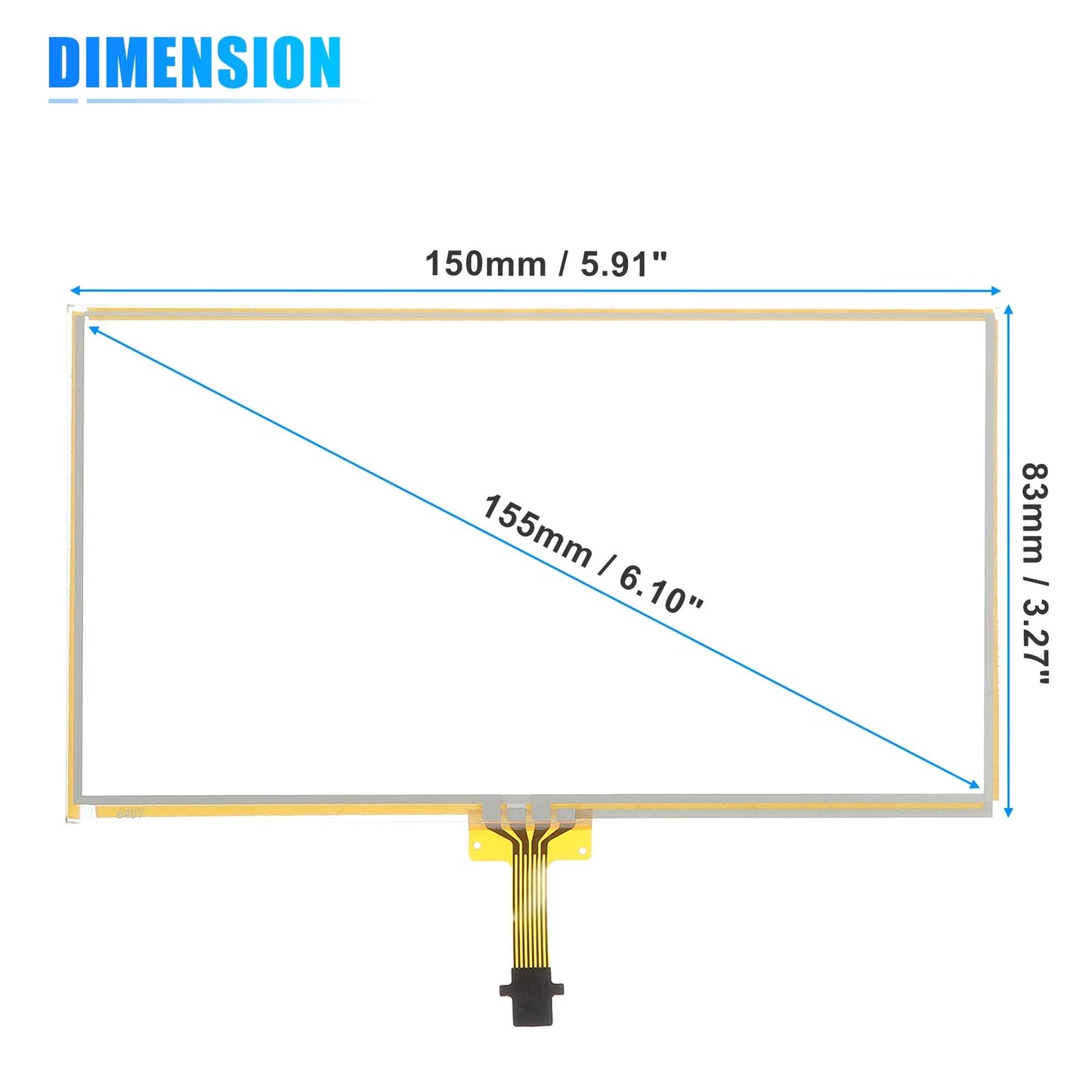 6.1 Inch Touch Screen Replacement for Toyota Prius (2009)