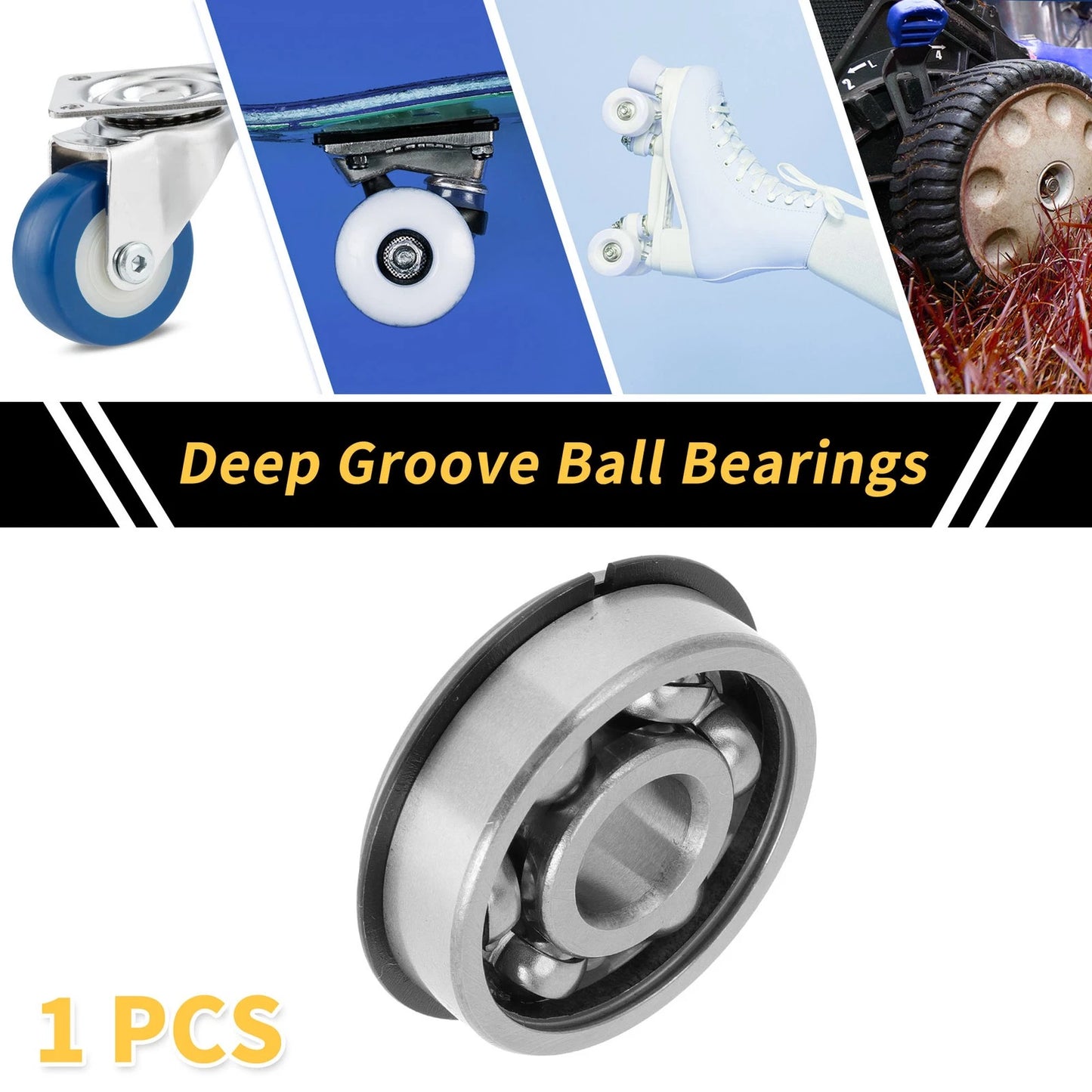 Deep Groove Ball Bearings 12x37x12mm for Scooter Skateboard