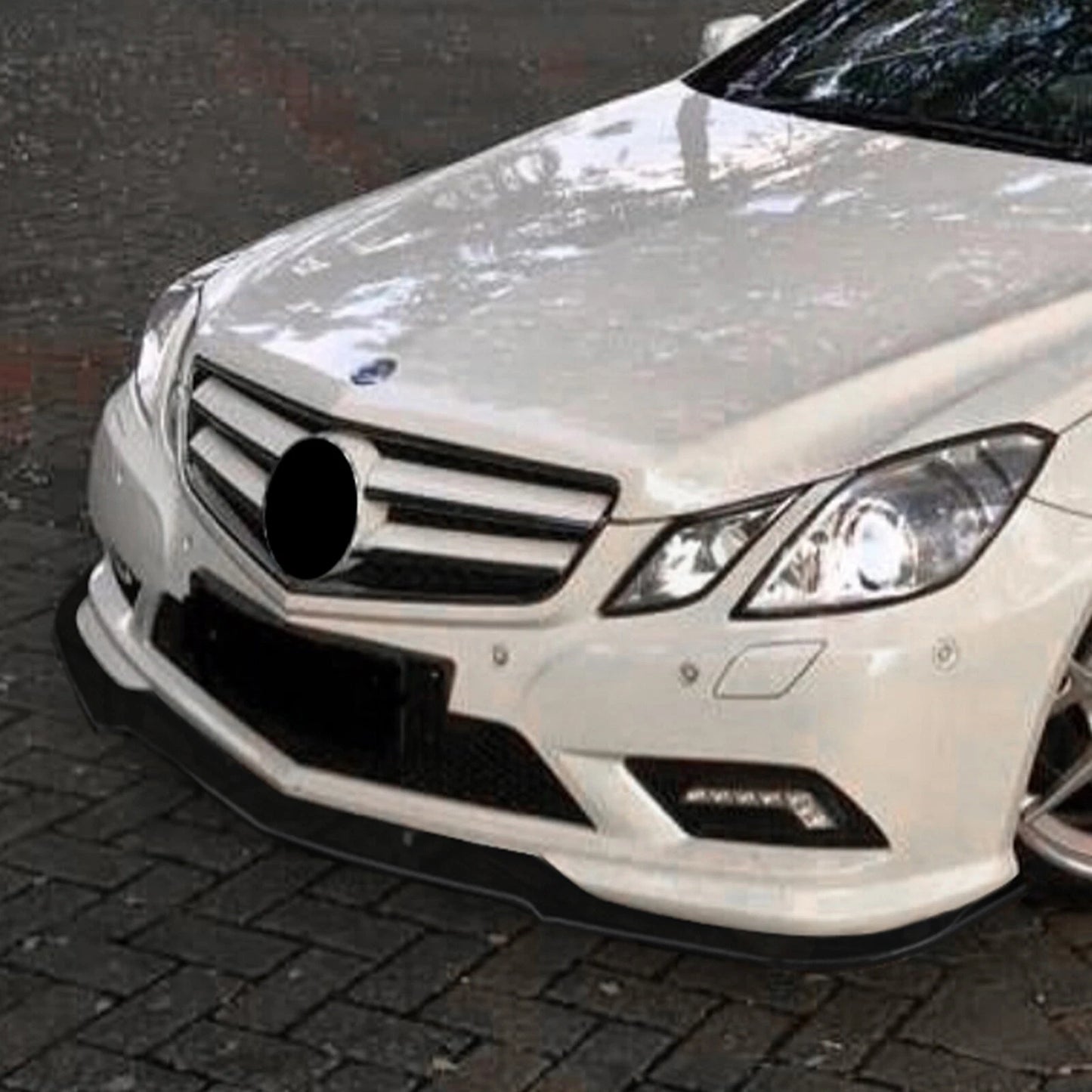 Gloss Black Front Bumper Spoiler Lip for Benz E Coupe C207 (2009-2012)