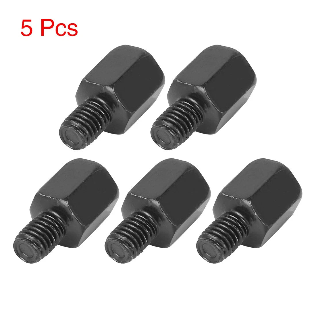 5pcs 10mm LH to 8mm RH Black Motorcycle Rearview Mirrors Adapter Bolt Screw