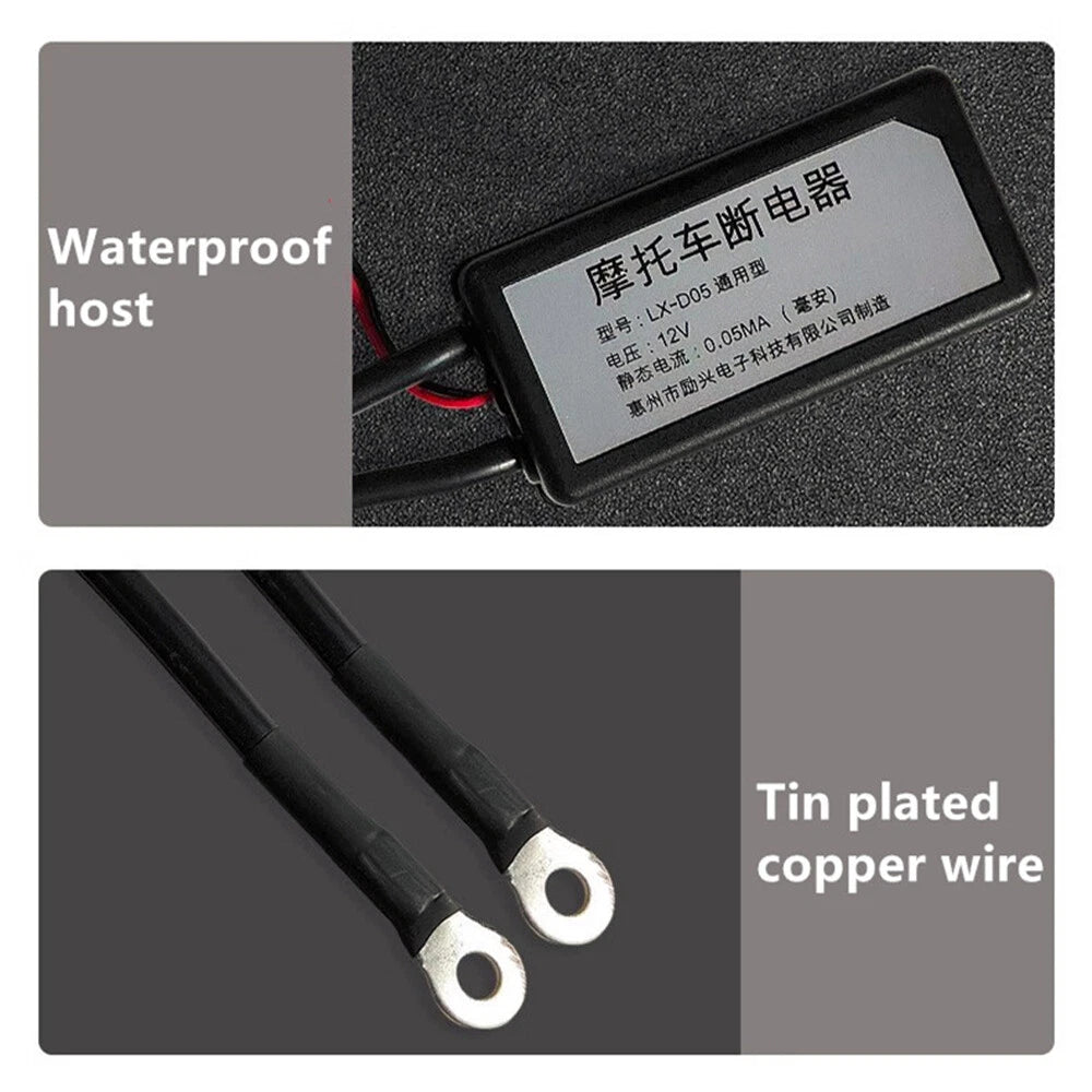12V Wireless Motorcycle Battery Disconnect Switch Remote Control