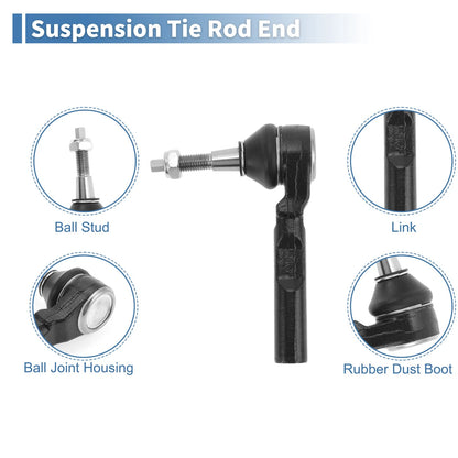 6 x Front Inner Outer Tie Rod End Link for Pontiac G6 (2005 - 2010)