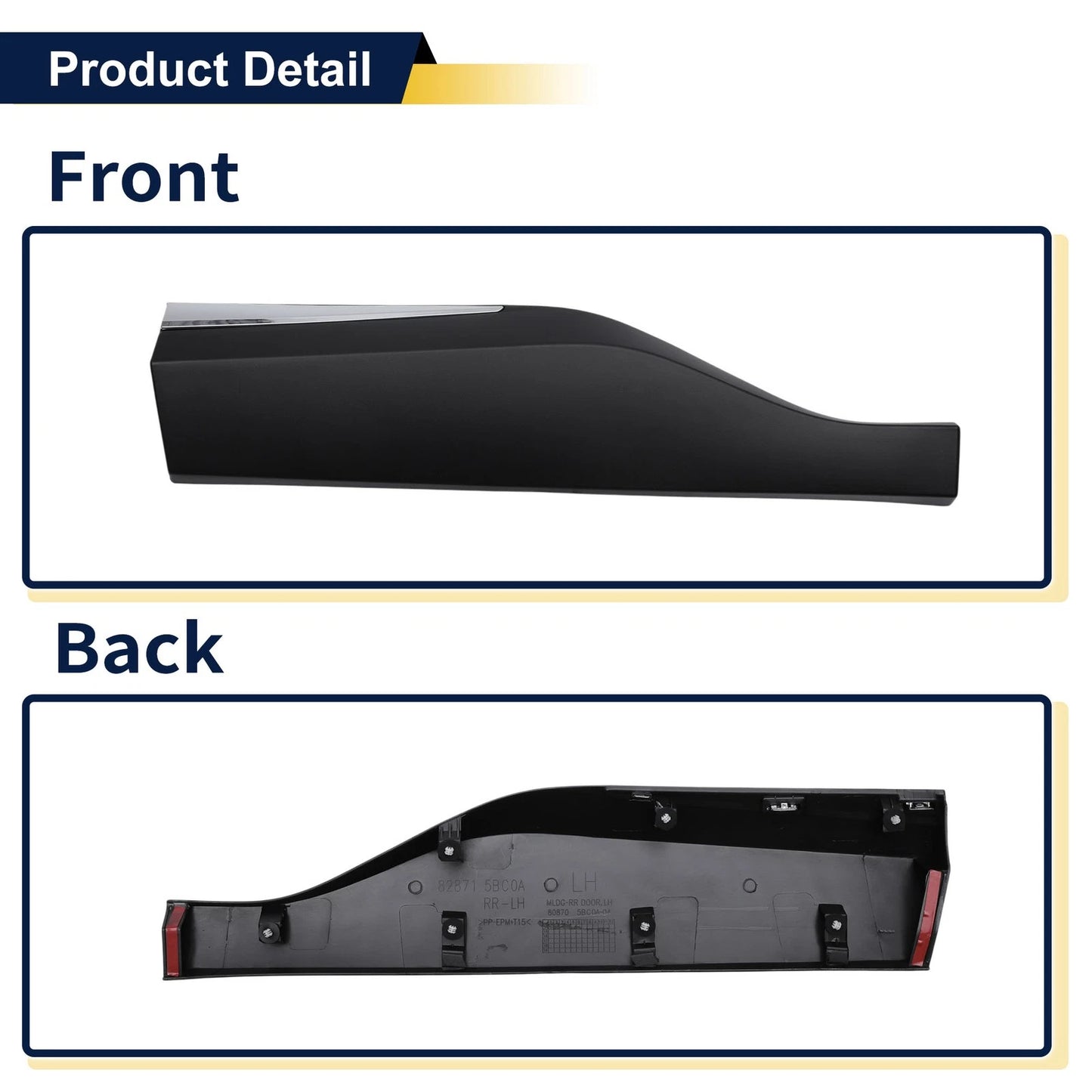Lower Rear Left Door Trim for Nissan Murano Platinum S SL SV (2003-2022)