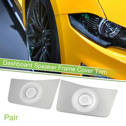 Car Dashboard Speaker Frame Cover Trim for Ford Bronco (2021-2023) Silver Tone