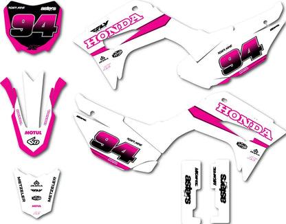 Full Graphics Kit for Honda CRF 110 2019-2025 United Pink Style Stickers