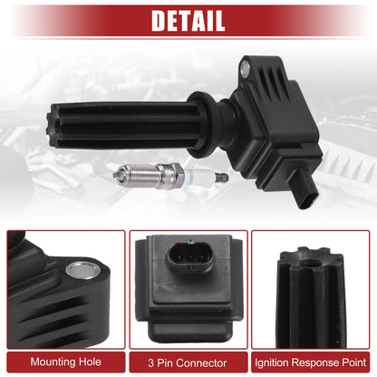 Ignition Coil Spark Plug Set for Ford Edge (2015-2023)