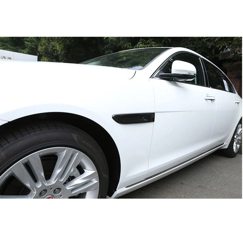 Carbon Style Side Fender Air Vent Cover Frame fit For Jaguar XE XF 2016-2021