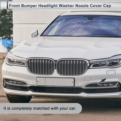 Front Right Side Bumper Headlight Washer Nozzle Cover Cap for BMW 740i Black