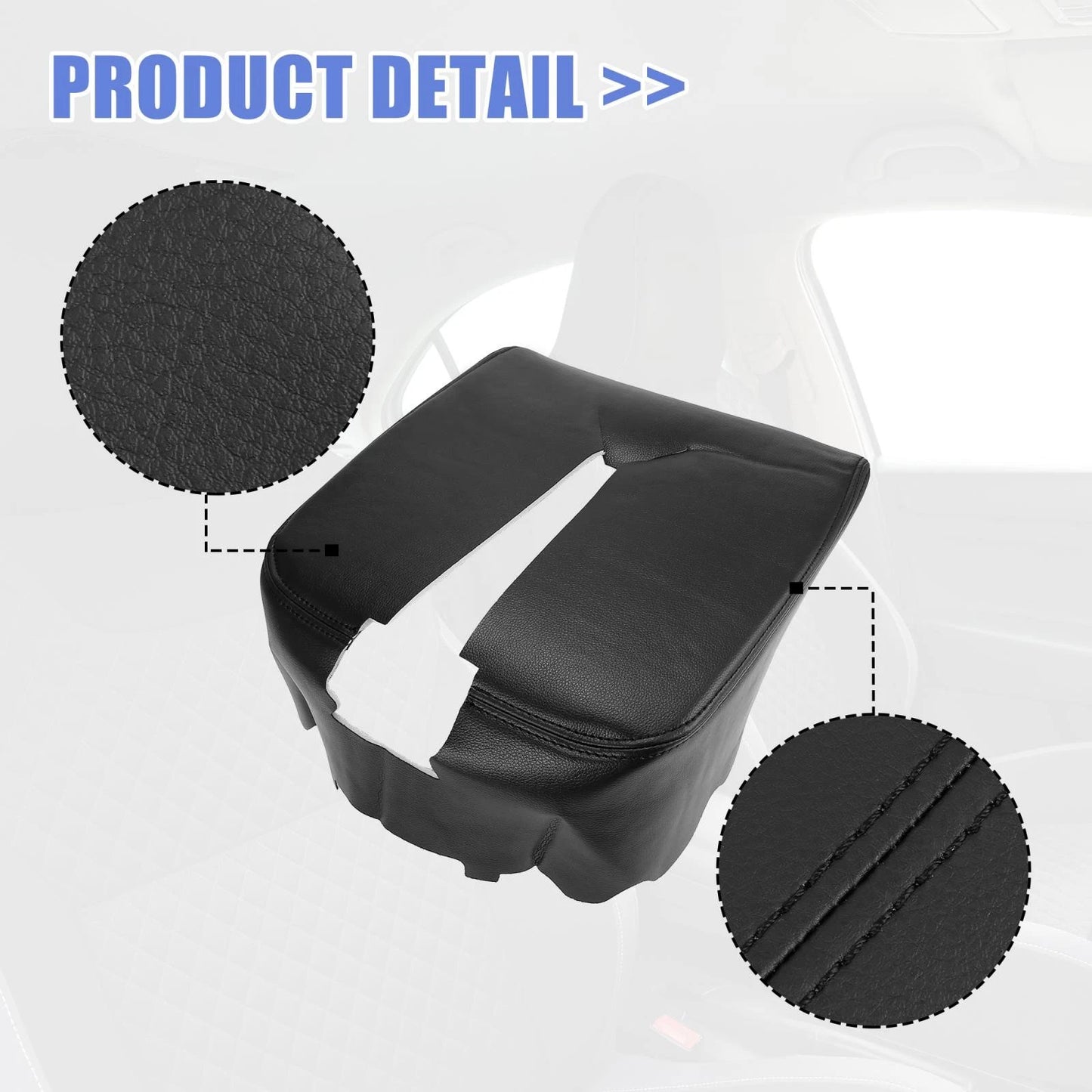 Center Console Lid Armrest Cover Black for Chevrolet Silverado 3500 (2007)