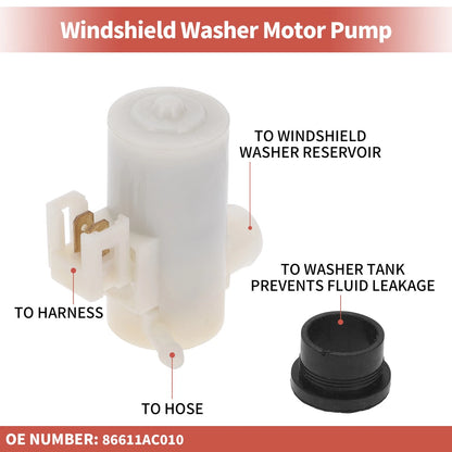 Windshield Washer Pump w/ Grommet for Honda (2001-2005)