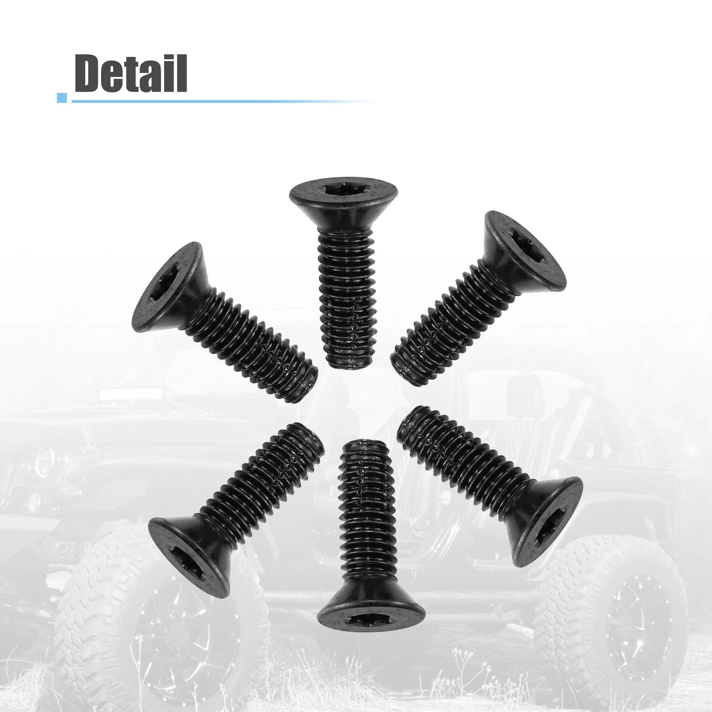 10 x Torx Screws for Jeep Wrangler CJ7 YJ TJ Tailgates (1976-2006)