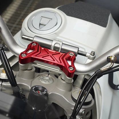 Red Aluminum Handlebar Riser Top Clamp Cover for Ducati DesertX (2022-2024)