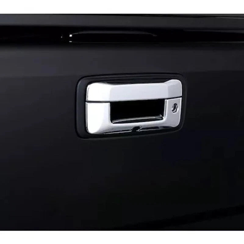 Trunk Tailgate Handle Cover Trim for 2014-2020 Chevy Silverado with Camera Hole