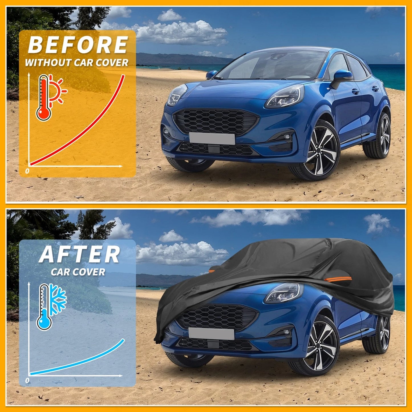 Waterproof Car Cover for Ford Puma 2019-2023 - All Weather Protection