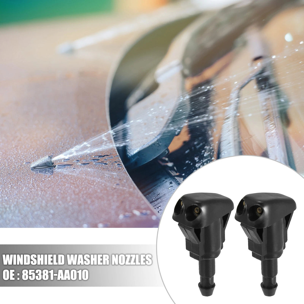 Windshield Washer Nozzles & 2.5m Hose for Toyota Camry (1997-2001)