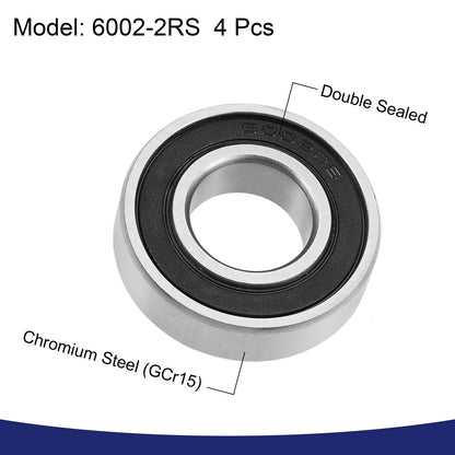 4 x Deep Groove Ball Bearing Z2 15x32x9mm for Universal