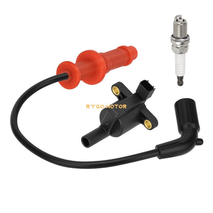Ignition coil w/ Wire Cap + Spark plug for Polaris Sportsman 550 (2011–2014)
